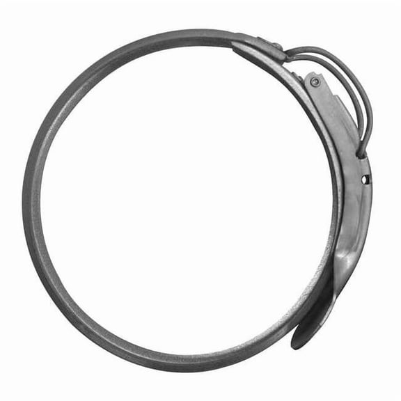 Clamp, 4 in Duct Dia, Galvanized Steel, 22 GA, 4" W x 9-7/8" L x