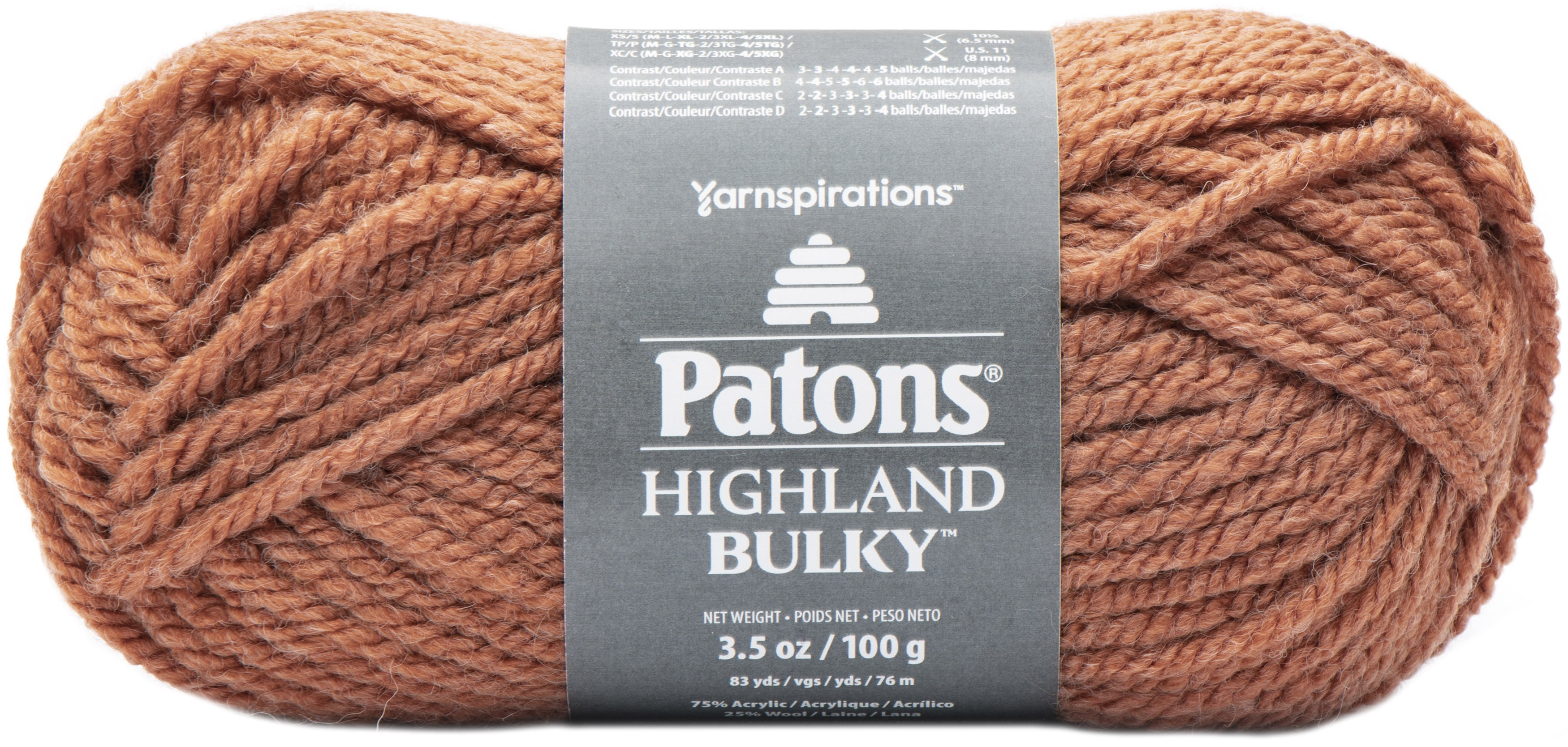 Patons Highland Bulky Yarn Pecan