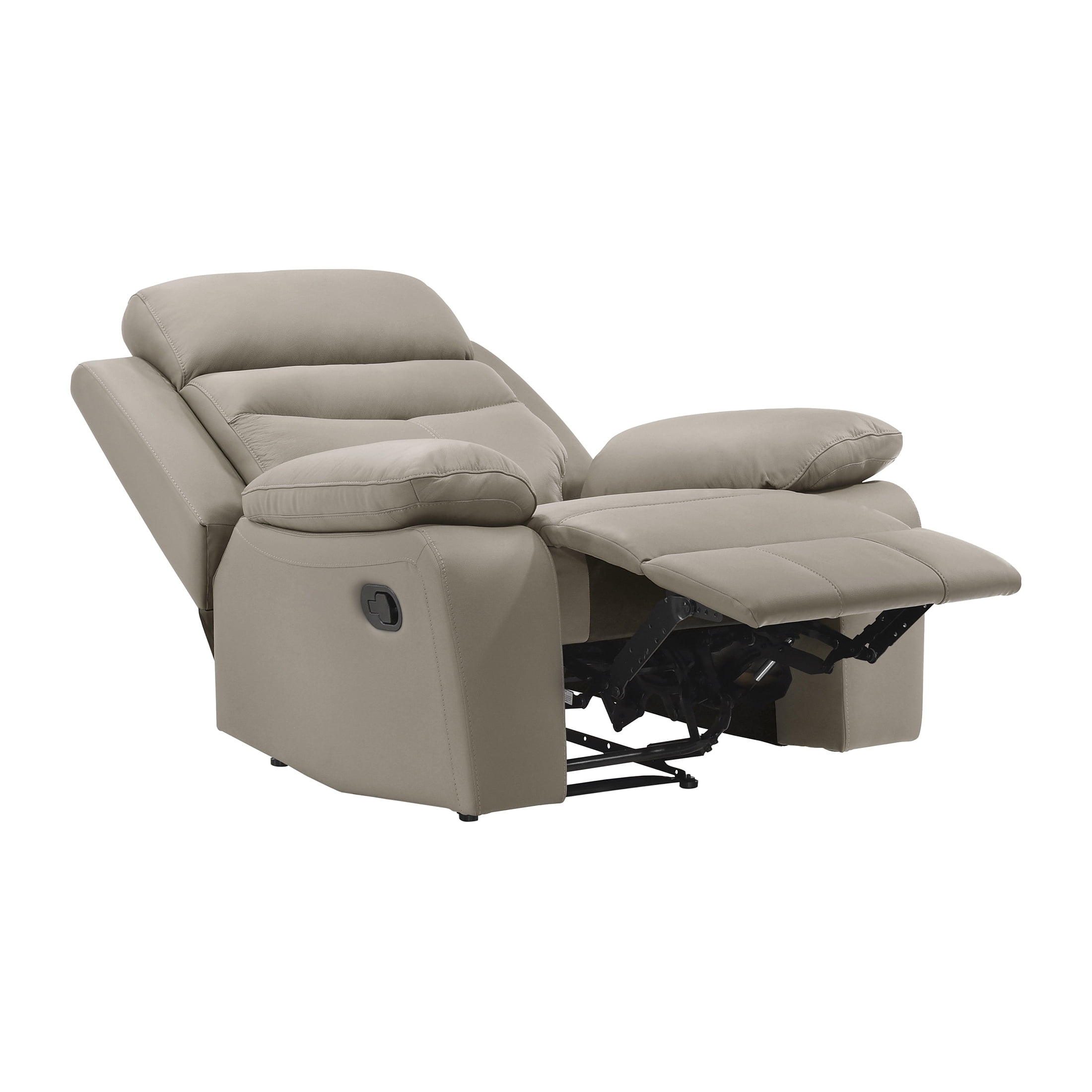 OakvillePark Blossomreach Leather Match Manual Recliner, Latte