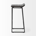 thumbnail image 3 of Mercana Givens 30.25" Seat Height Black Wood Seat Black Metal Base Stool, 3 of 7