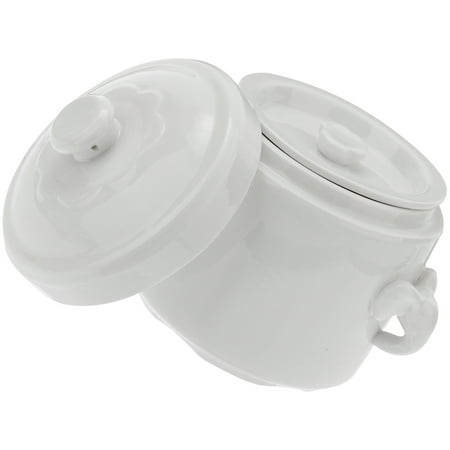 

Delicate Stew Pot with Lid Soup Stew Pot Ceramic Dessert Bowl Exquisite Stew Pot Ceramic Soup Container