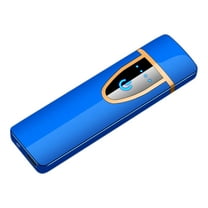 Ruroz Electronic Lighter, Cool USB Rechargeable Lighter Touch Ignition Cycle Charging Lighter,Windproof Plasma Lighter for Men, LED Battery Indicator Flameless Lighter Boyfriends Father Gifts