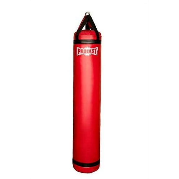 Prolast No-rip 6 ft Heavy Bag for Punching and Kicking Great for Boxing, MMA, Muay Thai and Kickboxing for The Best Fitness Workouts (Red, UNFILLED/EMPTY with bottom D-Ring)