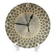 thumbnail image 2 of Reloj de pared con diseño floral marroquí dorado, silencioso, de 10 pulgadas, estilo rústico retro, decorativo para sala de estar, cocina, hogar, baño y dormitorio, 2 of 7