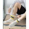 thumbnail image 5 of Lohol Striped or Solid Cotton Tube Socks, 5 Pairs, Seamless Casual Comfort for Women and Men, 5 of 6