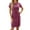Red, variant on Cathalem Women's Summer Casual T Shirt Dresses Cut Out Backless Ruffle Boho Beach Vacation Short Sundresses,Black L