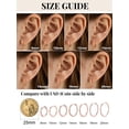 thumbnail image 6 of Silvora Rose Gold Plated Huggie Hoop Earrings for Women Small Hoop Earrings, Hypoallergenic Simple Cartilage Earrings Jewelry Gifts for Mom Mothers Day 16mm, 6 of 8
