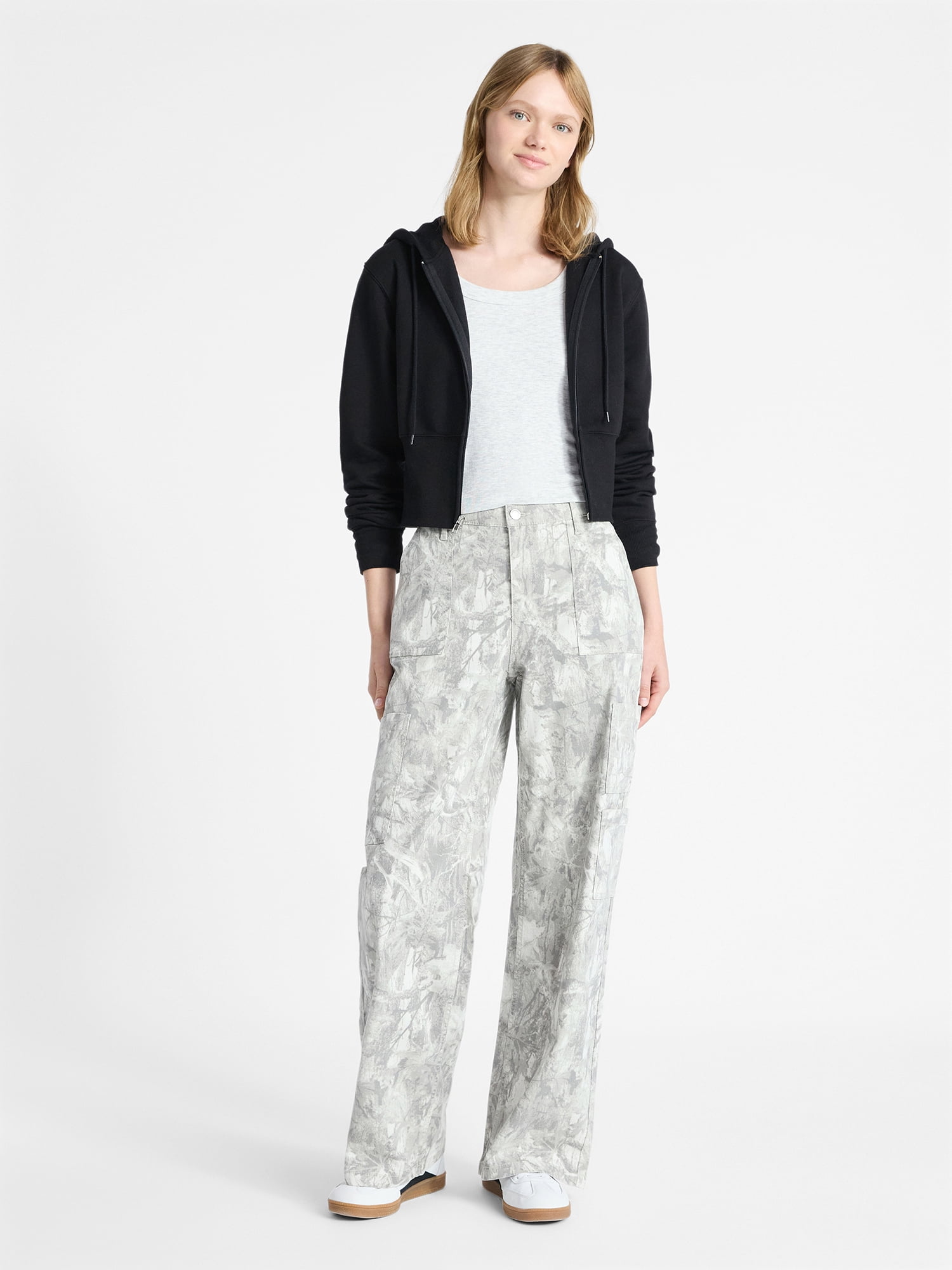 No Boundaries Fleece Zip Hoodie, Women's