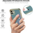 thumbnail image 3 of iPhone 12 Case, iPhone 12 Phone Case, Slim Fit Soft TPU with Adjustable Wristband Kickstand Scratch Resistant Shockproof Protective Cover for Apple iPhone 12 6.1 Inch 2020, Blue Grey, 3 of 18