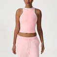 thumbnail image 6 of Pounoo Workout Tank Tops for Women Sleeveless High Neck Contrast Trim Cropped Yoga Training Casual Outings Tops Camis Blouses Gift, 6 of 7