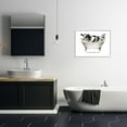 thumbnail image 5 of Stupell Industries Moo-ve Over Bath Time Cow Farmhouse Bathroom Sign Graphic Art White Framed Art Print Wall Art, Design by Cindy Jacobs, 5 of 5