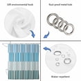 thumbnail image 5 of Colorful Stripe Waterproof Fabric Shower Curtain,Modern Teal Blue Green Vertical Striped Waterproof Fabric Shower Curtain for Bathroom Curtains Bathtubs Shower Curtains with 12 Hooks Small 36x72in, 5 of 8