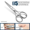 thumbnail image 4 of Stainless Steel Multipurpose Grooming Scissors for Men - Ideal for Nose Hair, Eyebrows & Beard Trimming, Available in Sizes #3 to #9, Precision Cutting Tool with Compact Design (9.1*4.6cm, 15g for #9), 4 of 6