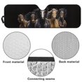 thumbnail image 5 of Uorisanigo Windshield Sun Shade Compatible with 2018-2023 Jeep Wrangler JL 4XE Gladiator JT Foldable Windshield Sun Visor Front Window UV Blackout Shades (Brown Western Horse), 5 of 7