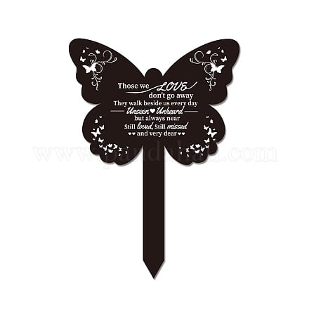 1pc Memorial Remembrance Plaque Stake Acrylic Plaque Memorial Commemoratory Sign Garden Remembrance Decoration These We Love Do Not Go Away