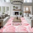 thumbnail image 3 of 6'x9' Area Rugs, Pink Shell Coastal Indoor Outdoor Area Rug for Living Room Bedroom, Nautical Ocean Summer Beach Sea Washable Bathroom Rugs Kitchen Floor Carpet Mats Home Decor Aesthetic, 3 of 8