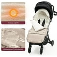 thumbnail image 4 of Momcozy Stroller Footmuff Universal | Easily Attaches to Most Strollers | Ultra-Plush,Weather-Proof | Deluxe Warm Stroller Bunting Bag | Extendable Stroller Cover for Winter | Adjustable Buckle,Khaki, 4 of 6