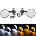 thumbnail image 2 of 2pcs 22mm 7/8in Fin de Guidon Rétroviseurs Ronds avec Clignotants LED Universel pour Moto, 2 of 8