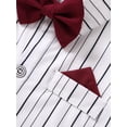 thumbnail image 4 of WESIDOM Baby Boy Clothes 0-18M Newborn Infant Gentleman Outfit, Shirt+Bowtie+Beret+Suspender Pant Baby boy Suit Clothing Set, 4 of 6
