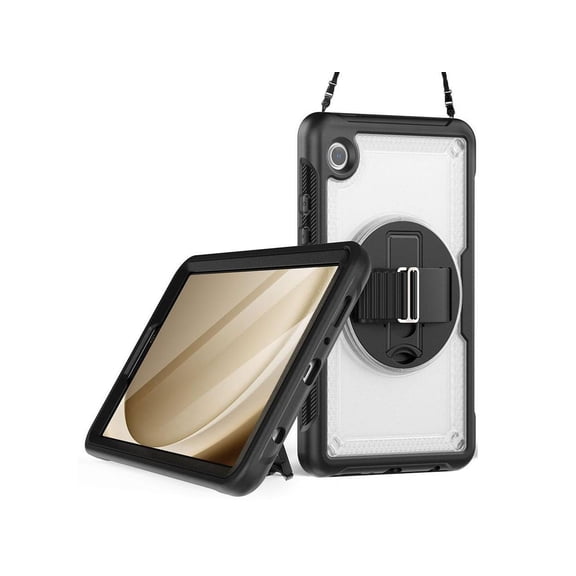 Case for Samsung Galaxy Tab A9 8.7 Inch 2023 Model SM-X110/X115/X117 Shockproof Protective Cover with Screen Protector Kickstand Hand/Shoulder Strap Pen Holder