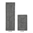 thumbnail image 2 of Better Trends Luxury Bathroom Rug 2 Piece Set 100% Cotton Bath Rug Water Absorbent, Reversible Machine Washable Runner Mat for Bathroom, Bathtub, Laundry Room 21"x34"|20"x60" Gray Lux Collection, 2 of 4