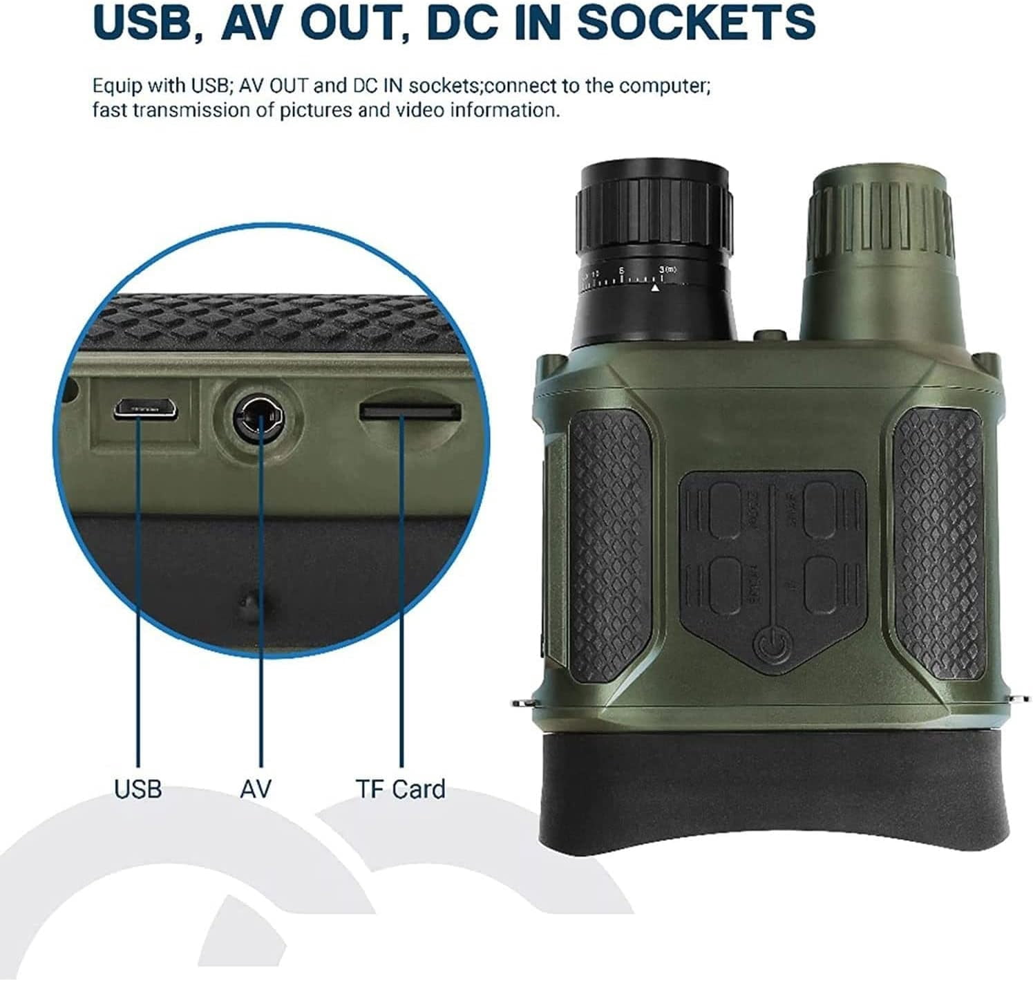 Night Vision Binoculars - Digital Infrared with Military-Grade Night Vision, 7x31mm Night Vision Goggles with Photos Videos Recorder Function, 2" LCD Infrared Binoculars