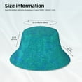 thumbnail image 6 of Kll Blue Green Glitter Bucket Hat For Women Men Packable Travel Beach Sun Hat Outdoor Rave Accessories Reflective Fisherman Cap, 6 of 9