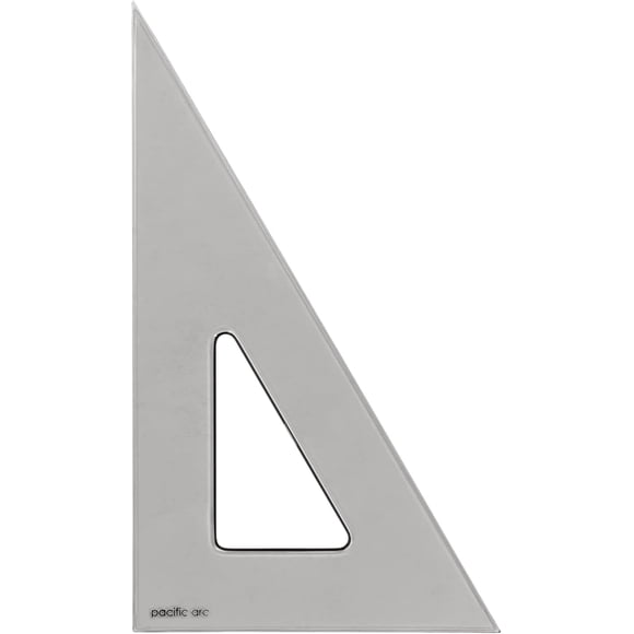 's Scholastic Triangle - 6 inch - Smoke - 30/60 Angle - Polystyrene - Inking Edge - Technical Drawing Tools, Drafting, Architect and Engineering.