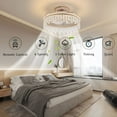 thumbnail image 3 of Miumaeov Modern Ceiling Fan Light LED Dimmable Flush Mount Lamp 6-Speed Ceiling Fan Lamp, 3 of 10