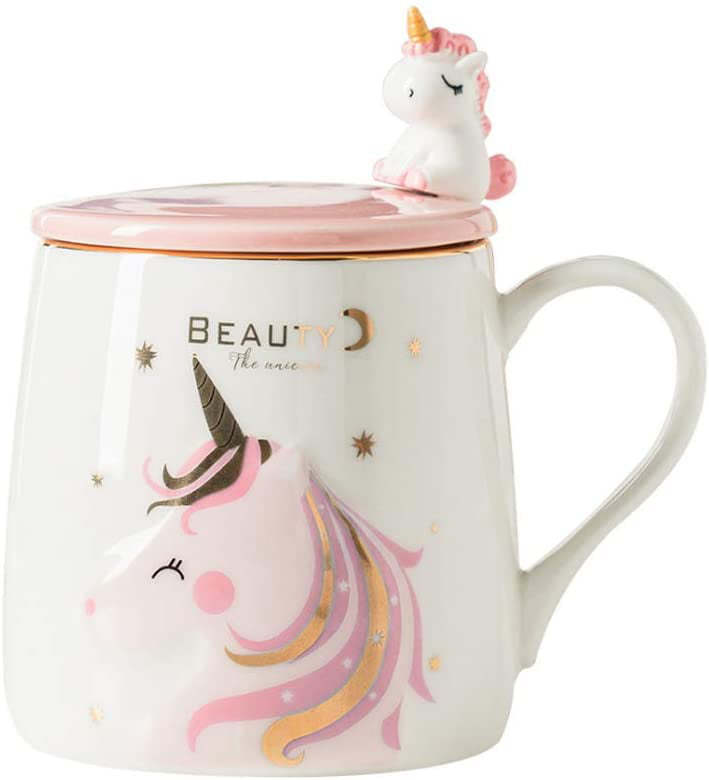 Unicorn Surprise Inside Unicorn Pink Round Ceramic Coffee Tea Mug