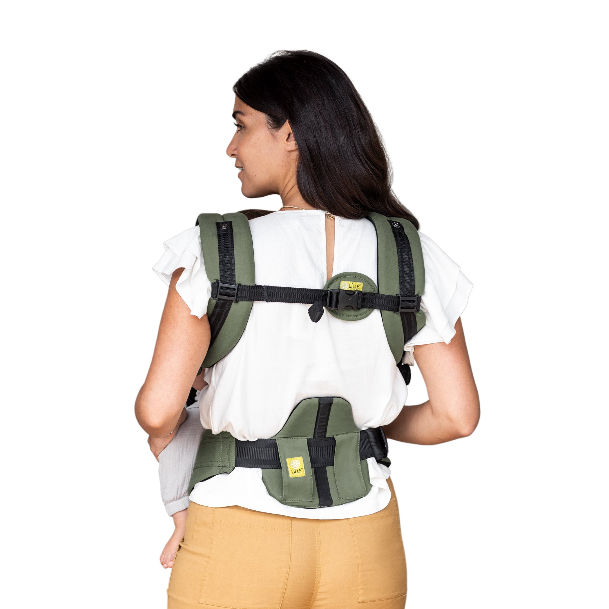 LÍLLÉbaby Complete 6-in-1, Deluxe Airflow Ergonomic Carrier in Olive/Black