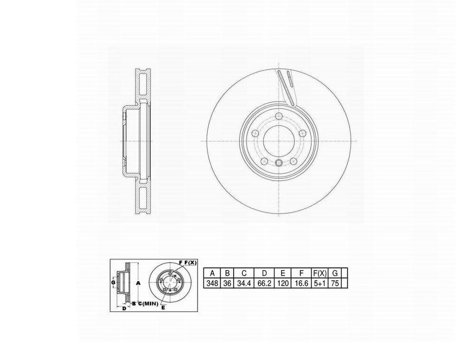 Winstop Brake Rotor, Front Right WS249917, BMW 528i 2016-2011