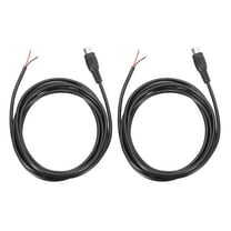 6.6FT RCA to Bare Wire Speaker Cable, 22AWG Replacement Black RCA Female Plug to Open End Pigtail Audio Cable Connector Adapter for Amplifier, Home Audio Speakers, Pack of 2