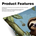 thumbnail image 2 of Sloth Luxurious Velvet Decorative Throw Pillow Covers - Set of 2, Unique Patterns, 16x16, 18x18, 20x20 Inches for Home Decor & Gifts, 2 of 6