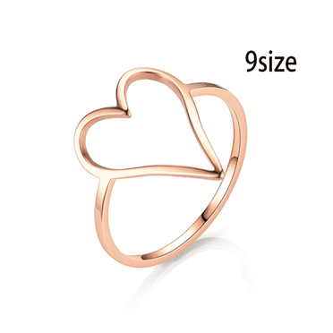DESIGNICE Rings for Women Electroplating Gold Rings for Women Simple Womens Rings Rize 9