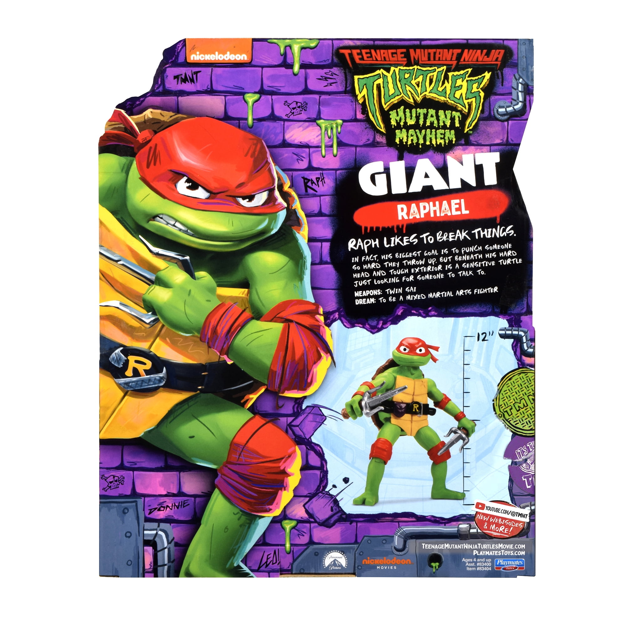 Teenage Mutant Ninja Turtles Mutant Mayhem 4.60” Raphael Collector Con  Action Figure by Playmates Toys