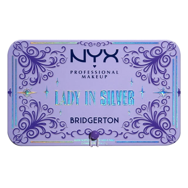 Nyx Professional Makeup, Bridgerton Paleta de Rubor, Tono: Lady in Silver (rosa). Rubor en polvo. Fórmula vegana.