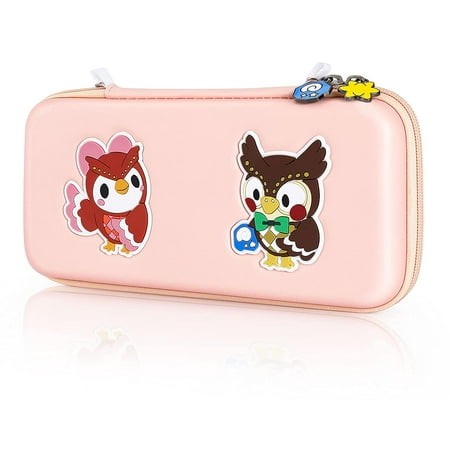 Switch Carrying Case, Portable Travel Case Cover Compatible With Nintendo Switch, Protective Case Switch Storage Bag Hard Shell With Game Card Slots, Animal Crossing Design & Mystery Nfc Tag