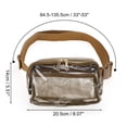 thumbnail image 2 of Unique Bargains 1 Pc Clear Double Pull Style Running Waist Pack for Hiking Gym Brown TPU, 2 of 4