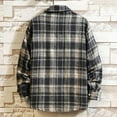 thumbnail image 4 of ZCFZJW Mens Fashion Plaid Woolen Shirts Big and Tall Regular Fit Casual Long Sleeve Button Down Graphic T-Shirts Trendy Flannel Shacket Jacket Black L, 4 of 8