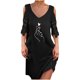 thumbnail image 1 of Moda mujer Casual Sexy cuello en V estampado verano encaje manga corta Mini vestido Pompotops ghjkhdj9538, 1 of 8
