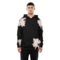 thumbnail image 4 of Men's New Era  Black New York Knicks Injection Bleached Out Raw Edge Hoodie, 4 of 5
