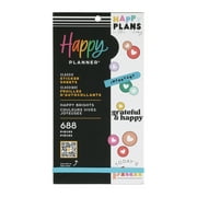 Happy Planner 30 Sheet Value Sticker Pack, Happy Brights Theme, 688 Stickers Total