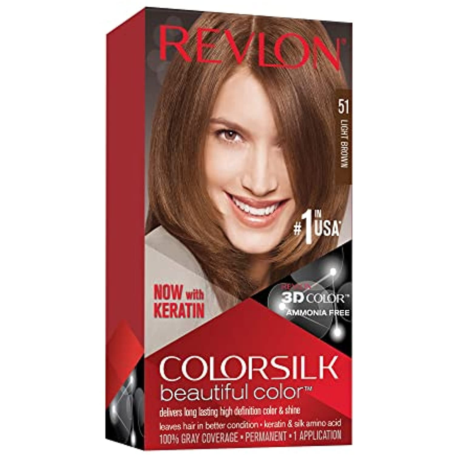 Revlon Colorsilk #51 Light Brown (2 Pack)
