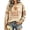 Khaki, variant on Vxararl Halloween Sweatshirts for Women Casual Festival Graphic Tees Tops Halloween Costume Graphic Crewneck Tops Salem Broom Company Sweatshirt Halloween Witch Shirt Women Orange 3xL