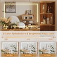 thumbnail image 5 of 41.7" Fluted Rotating Makeup Vanity Table with Glass Top, 4 Drawers, LED Mirror with 3 Light Modes & USB Charging Station, Makeup Desk for Bedroom (Natural, 5 of 7