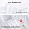 thumbnail image 6 of California Design Den Queen Fitted Sheet Only, Soft 400 Thread Count 100% Cotton Sateen, Deep Pocket, All-Around Elastic, Sidedicators - Bright White, 6 of 9