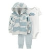 Child of Mine by Carter's Baby Boy Outfit Jacket, Short Sleeve Bodysuit & Pants, 3-Piece , Preemie-24 Months