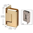 thumbnail image 7 of CRL C0L044BR Polished Brass Cologne 044 Series Wall Mount Offset Back Plate Hinge, 7 of 7