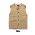 thumbnail image 2 of Youkk Classic And Versatile Dad Wear Waistcoat With Multiple Pockets Multi-pockets khaki 6XL 1Set, 2 of 6